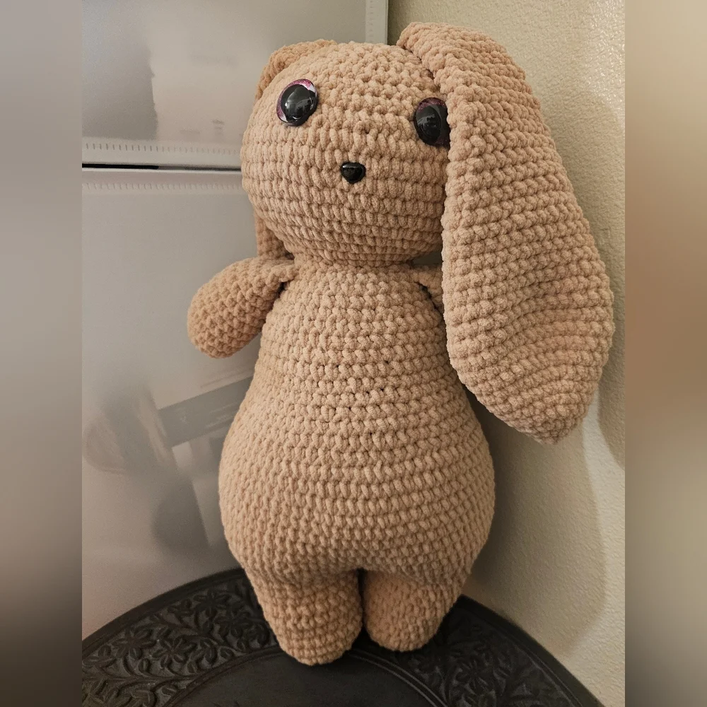 Handmade Medium/large Crochet Bunny Plush - Picture 8 of 9